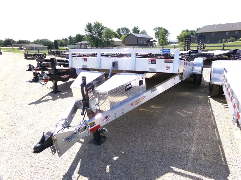 2025 H and H Trailer 82 x 24 Aluminum Electric Tilt Speed Loader,14K GVWR with Under Deck Spare Tire Mount Car Hauler