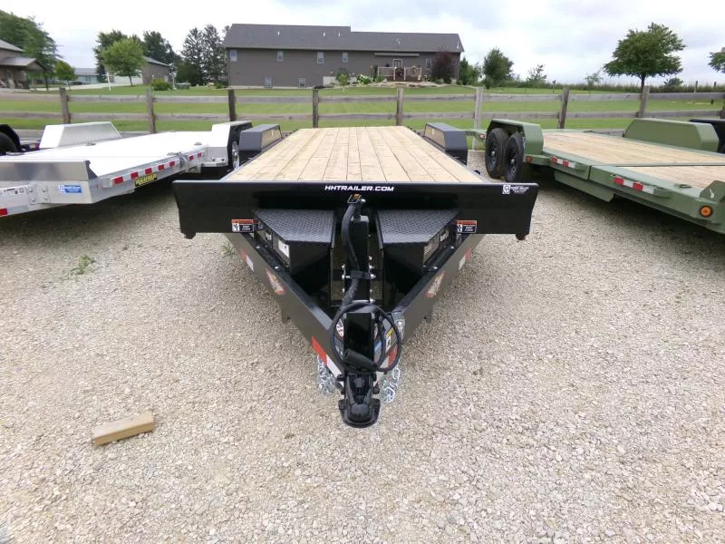 2025 H and H Trailer 82 x 24 Electric Tilt Speed Loader Car Hauler with 14K GVWR and Removable Fenders Car Hauler