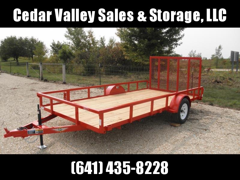 2021 H&H 82x14 Rail Side Utility Trailer in Red Super Sharp 2021 H&H 82x14 Rail Side Utility Trailer in Red Super Sharp