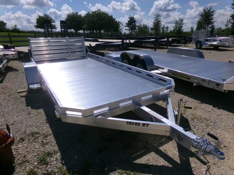 2026 Aluma 78 x 14 Heavy Single Axle Utility with Bi-Fold Tailgate, Slotted Rail and 2,990 lb. GVWR Utility Trailer