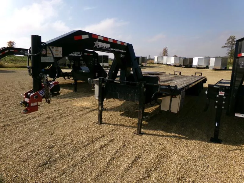 2014 Kiefer Manufacturing USED Gooseneck Deckover , 30 Ft. (25+5) with 20,000 lb. GVWR Flatbed Trailer