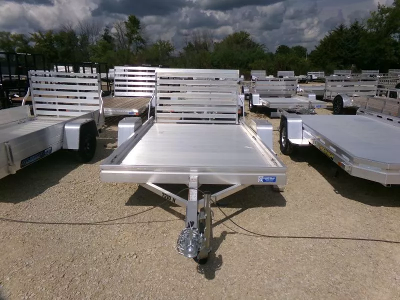 2026 Aluma 72 x 10 Heavy Single Axle Utility Trailer, Straight Tailgate, 2,990lbs GVWR (7210H-S-TG) Utility Trailer