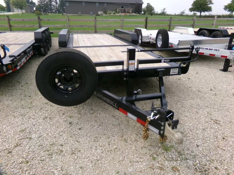 2026 Iron Bull 83 x 24 (16+8) TLB Tilt Trailer, Triple 7,000 lb. Axles-Black Equipment Trailer