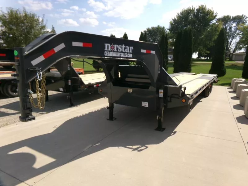 2026 Norstar 102 x 30 ( 25+5) FXG Deckover with 22,000 lb. GVWR, Engineered Neck, Rampage Ramps and Matching Spare Deckover Trailer