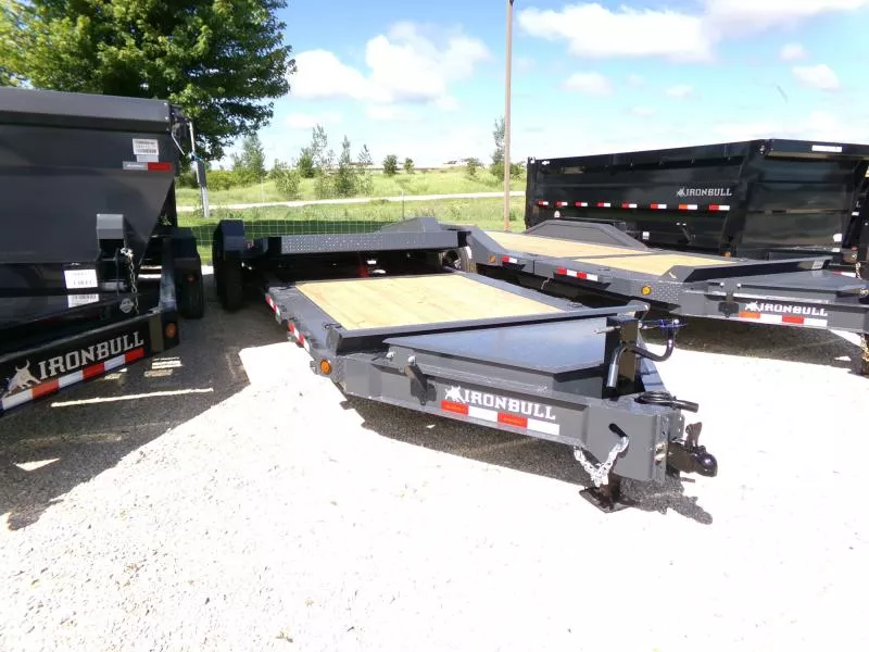 2026 Iron Bull 83 x 24 (16+8) TWB Gravity Tilt Bed, 14K GVWR, with Forkholders Car Hauler