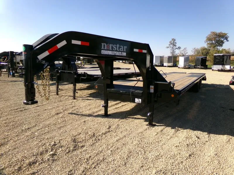 2026 Norstar 102 x 32 (27+5) FXG Gooseneck Deckover with 22,000 lb. GVWR, Rampage Ramps Deckover Trailer