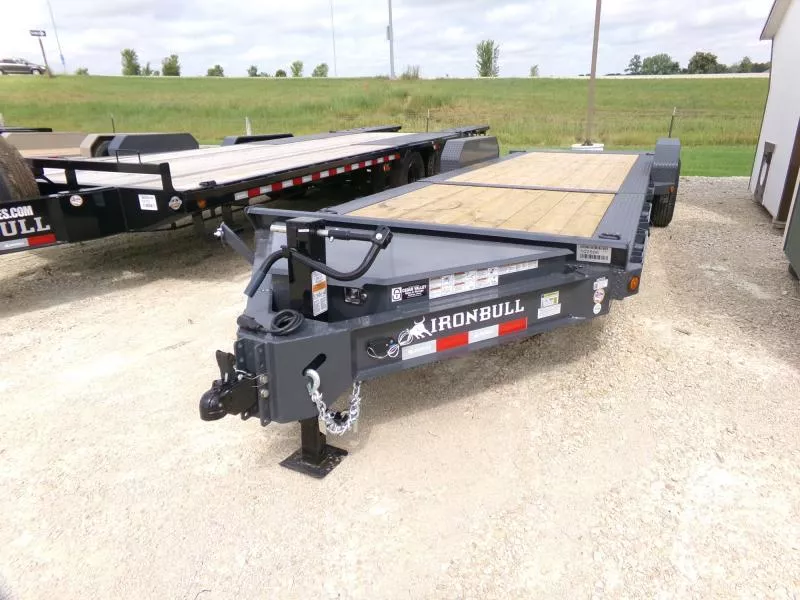 2026 Iron Bull 83 x 24 (16+8) TWB Gravity Tilt Bed, 14K GVWR, with Forkholders Flatbed Trailer
