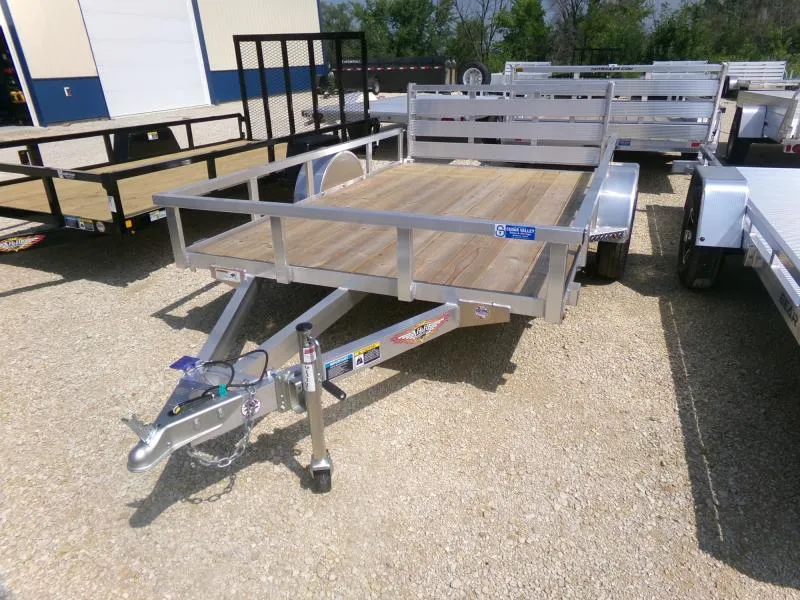 2025 H and H Trailer 76 x 10 Aluminum Rail Side Utility, 3K Idler Utility Trailer