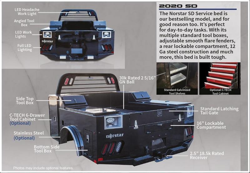 Norstar SD 8'6"/84/56/38-42 Smooth Truck Bed / Equipment Norstar SD 8'6"/84/56/38-42 Smooth Truck Bed / Equipment