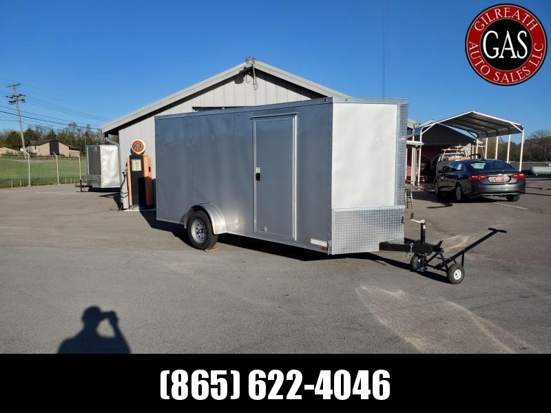2021 Anvil 6x14 V-Nose Enclosed Trailer Ramp Door Silver 2021 Anvil 6x14 V-Nose Enclosed Trailer Ramp Door Silver