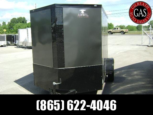 2021 Anvil 6x10 V-Nose Enclosed Trailer Ramp Door Black 2021 Anvil 6x10 V-Nose Enclosed Trailer Ramp Door Black