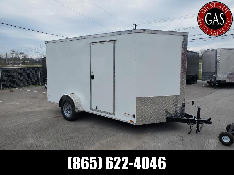 2022 Anvil 6x14 V-Nose Enclosed Trailer Ramp Door White 2022 Anvil 6x14 V-Nose Enclosed Trailer Ramp Door White