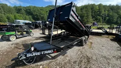 2026 Sure-Trac 82x16 15.4K 7k axles 7ga floor Pro Series Telescopic Dump Trailer