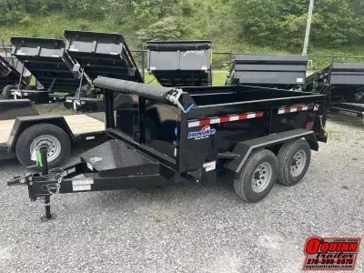 2027 Hawke Trailers 6X10 5TON Low Profile WITH TARP AND RAMPS Dump Trailer