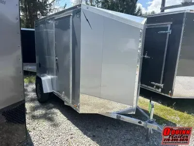 2026 Lightning 6x10 Aluminum vnose sd ramp door Enclosed Cargo Trailer