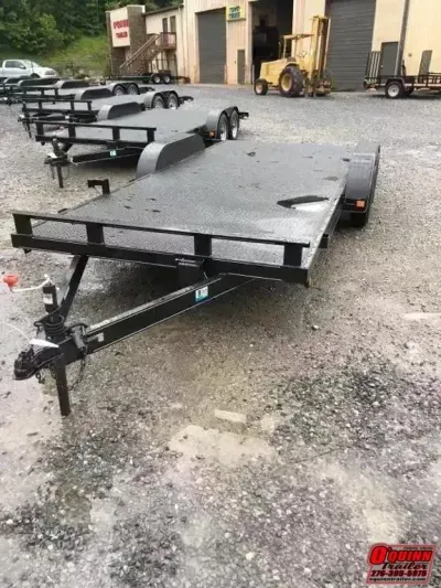 2026 P&T Trailers 82x18 steel floor channel car hauler Car / Racing Trailer