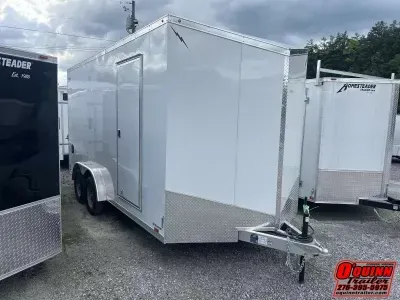 2026 Lightning 7.5x16 Aluminum vnose UTV Pkg 12IN extra ht. sd ramp door Enclosed Cargo Trailer