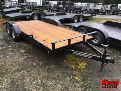 2026 P&T Trailers 82x18 wood floor channel frame car hauler Car / Racing Trailer
