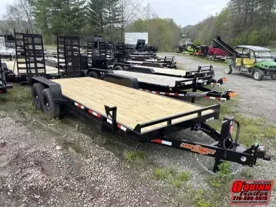 2026 Down 2 Earth Trailers 82X20 7TON Equipment Trailer 2' Wide Mesh Covered Ramps