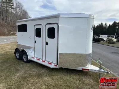 2027 Adam Ju-Lite 710AF-DR 2Horse Straight Aluminum Horse Trailer