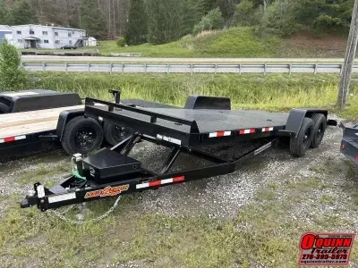 2027 Down 2 Earth Trailers 82x20 Power Tilt 5TON STEEL FLOOR REMOVABLE FENDERS Car / Racing Trailer