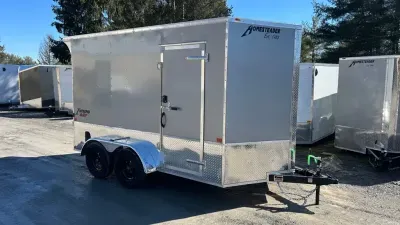 2027 Homesteader Trailers 7x12 OHV Intrepid 1ft extra height spoiler polycore Enclosed Cargo Trailer