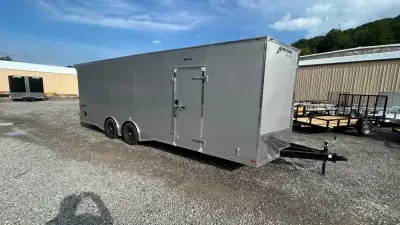 2027 Homesteader Trailers 8.5x24 intrepid HD 5 ton 7'tall Wide Ramp Spread Axle Spoiler Transluce
