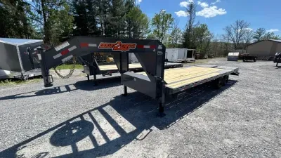 2027 Down 2 Earth Trailers 25ft 20+5 Gooseneck Full Width Ramps 8K Axles 17,500 GVWR