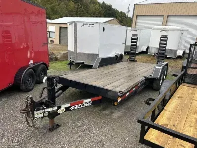 2015 Felling Trailers 20ft 12.5K Stand Up Ramps Equipment Trailer *Used *