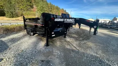 2027 Sure-Trac 82x16 Pro Series Gooseneck 4' Sides 17.6K 8k axles 17.5 18ply tires 7ga floor Tele