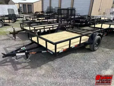 2027 Down 2 Earth Trailers 76x12 Tube Top Spring Assist Gate single axle w/gate Utility Trailer