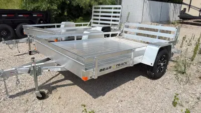 2026 Bear Track 76" Wide U T – 3,500 lb Axle (BTU76120F) W/Side Rail Kit & Bi-Fold Gate