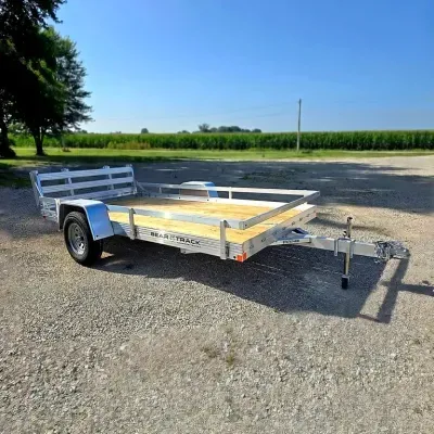 2026 Bear Track 76" Wide Wood Deck U T - 3,500 lb Axle (BTU76144W) W/Side Rail Kit