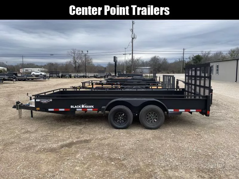 2026 BlackHawk Trailers 83" X 16' GVWR 7K SOLID SIDE Utility Trailer