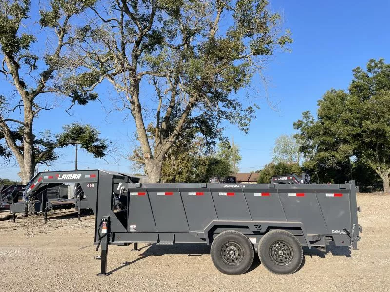 2026 Lamar Trailers 83" X 14' GVWR 14K GOOSENECK TELESCOPIC Dump Trailer