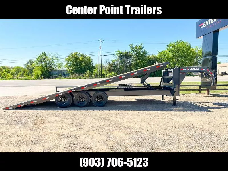 2026 Lamar Trailers 102" X 26' GVWR 21K GOOSENECK TILT Flatbed Trailer
