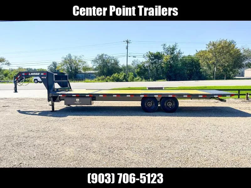 2026 Lamar Trailers 102" X 26' GVWR 14K GOOSENECK TILT Flatbed Trailer