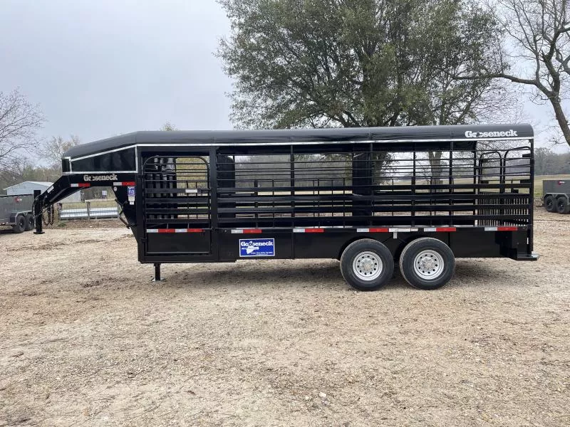 2026 Gooseneck 6'8" X 20' FULL METAL TOP GVWR 17.5K Stock / Stock Combo Trailer