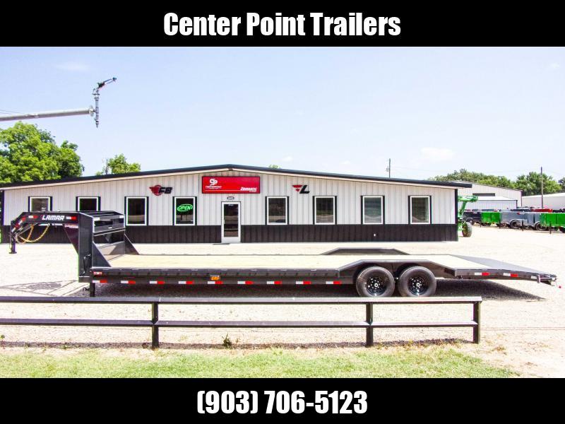 2022 LAMAR 102" X 28' HD GOOSENECK LOWBOY / CAR HAULER GVWR 14K