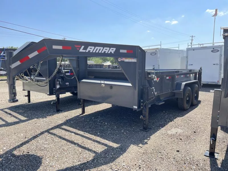 2022 Lamar Trailers 83" X 14' GVWR 14K GOOSENECK Dump Trailer