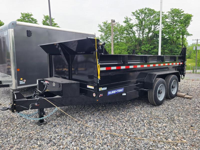 82" X 14 Sure-Trac HD Low Profile Dump 16K  w/Scissor Hoist