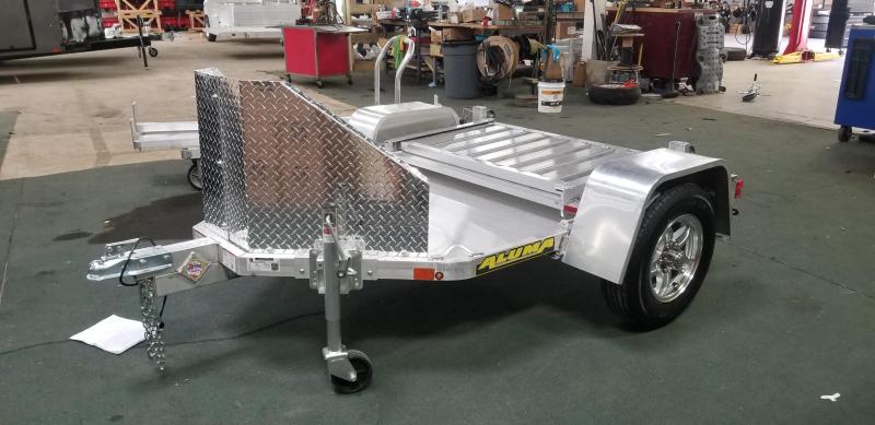 4'3" x 8.75 ALUMA MC1F Motorcycle Trailer 2k