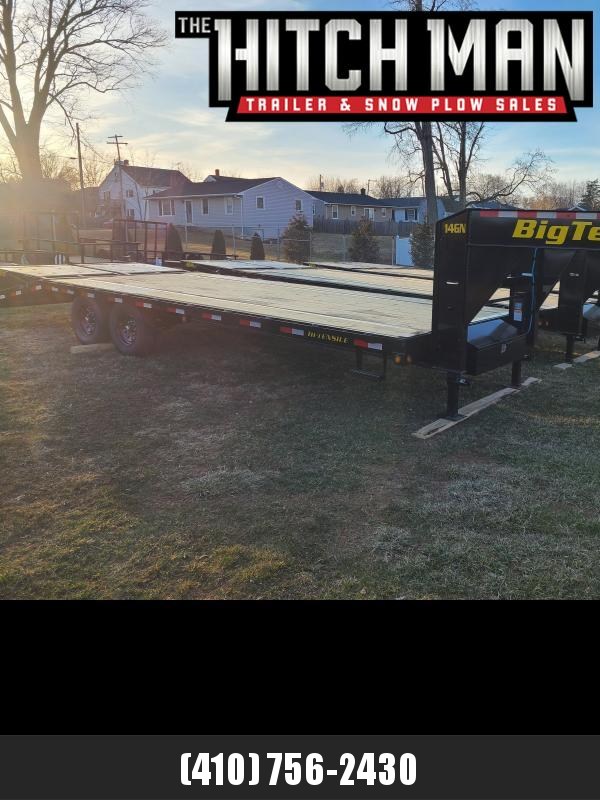 8.5 x 25 (20+5) Big Tex 14GN Gooseneck Deck Over Equipment Trailer 16k **w/Mega Ramps & Spare Tire 8.5 x 25 (20+5) Big Tex 14GN Gooseneck Deck Over Equipment Trailer 16k **w/Mega Ramps & Spare Tire