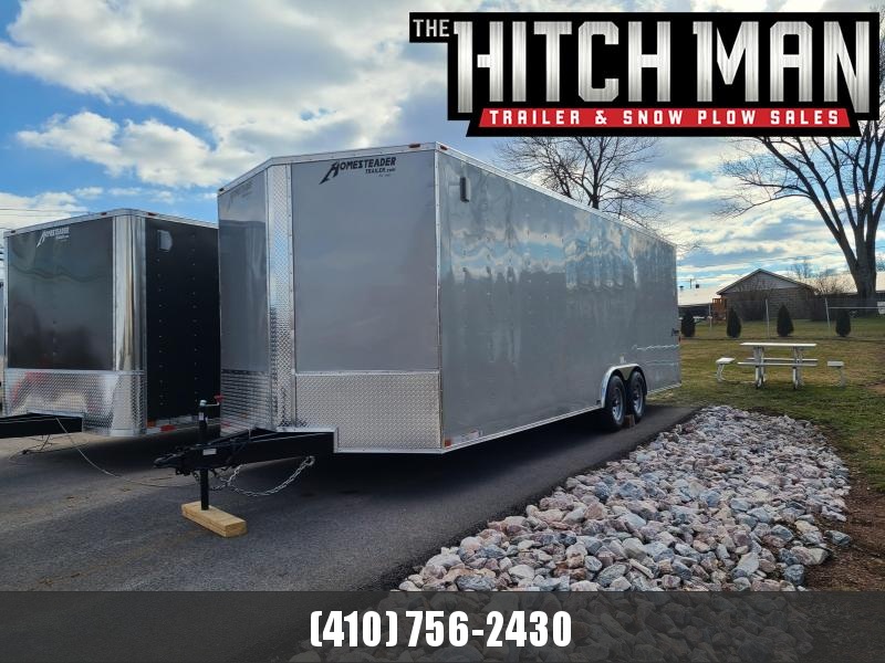 8.5' x 24' Homesteader Intrepid V-Nose Cargo Trailer, 10K **Silver w/6" Extra Height 8.5' x 24' Homesteader Intrepid V-Nose Cargo Trailer, 10K **Silver w/6" Extra Height