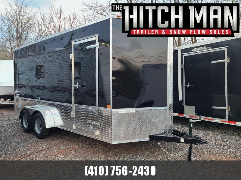 7 x 16 Homesteader Intrepid OHV V Nose Cargo 7K *BLACK* 12" Extra Height 7 x 16 Homesteader Intrepid OHV V Nose Cargo 7K *BLACK* 12" Extra Height