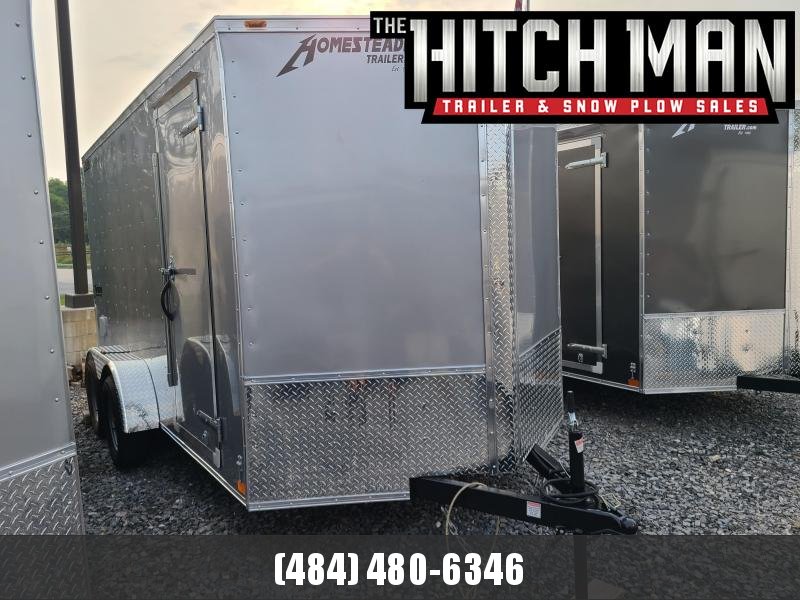 7 x 14 Homesteader Intrepid V-Nose Cargo 7k **Silver w/6" Extra Height & Ramp Door Package 7 x 14 Homesteader Intrepid V-Nose Cargo 7k **Silver w/6" Extra Height & Ramp Door Package