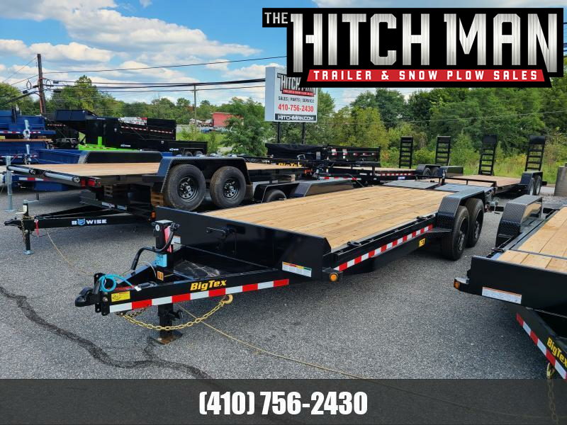 7' x 22' (19+3) Big Tex Trailers 16ET HD Equipment Trailer 17.5K w/Mega Ramps