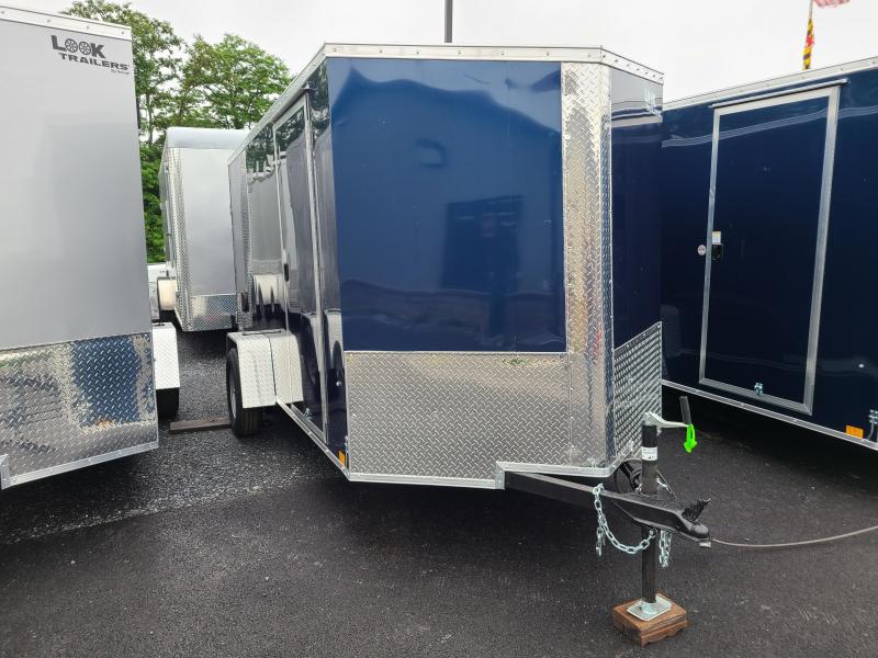 6 x 12 Look Element SE V-Nose Cargo, 3K GVWR  ***Indigo Blue w/Ramp Door & 4 Tie Downs