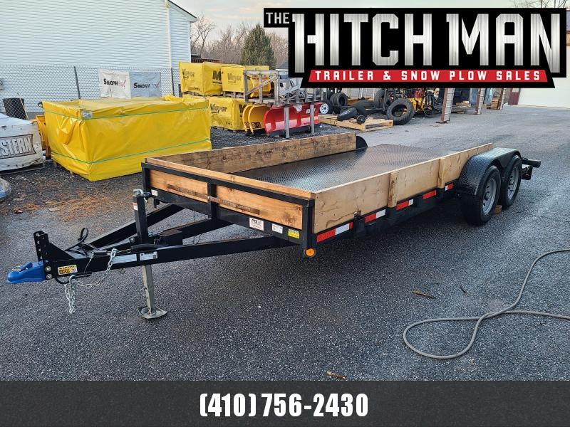 2021 Used 7 x 18 Quality Steel Deck Car Trailer, 10K 2021 Used 7 x 18 Quality Steel Deck Car Trailer, 10K