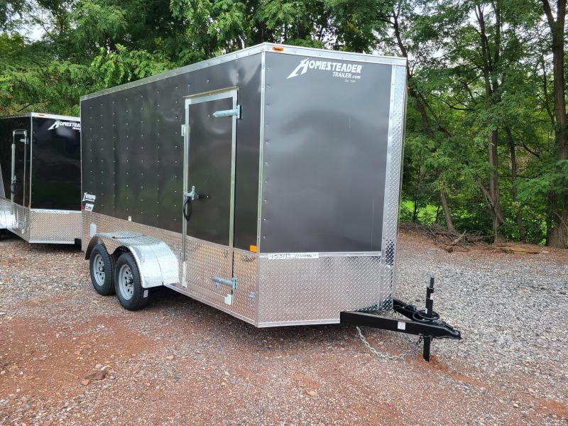 7 x 14 Homesteader Intrepid OHV V Nose Cargo Trailer 7K **Charcoal w/ 12" Extra Height (OHV Pkg) 3oebj6